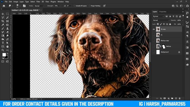 Digital Oil Pet Painting In Photoshop Tutorial. | Oil Painting Tutorial. | Pet portrait. смотреть онлайн