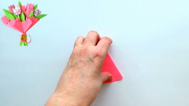 Origami Bouquet. How to make paper Tulips. Origami Flowers for Beginners смотреть онлайн