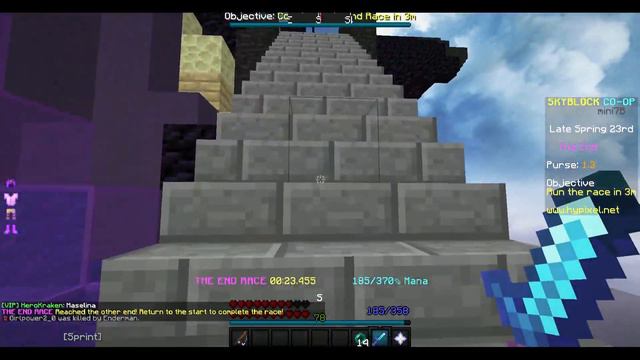 How to beat the End race in 48 seconds. Guber's race (Hypixel Skyblock) смотреть онлайн