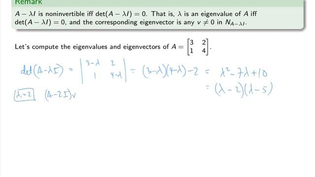 Advanced Linear Algebra, Lecture 4.1: Eigenvalues And Eigenvectors