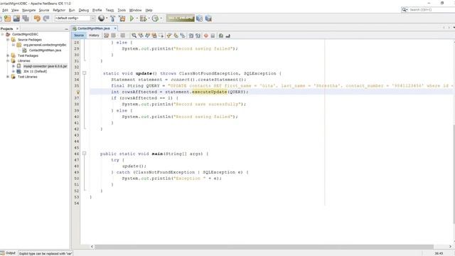 Update and Delete | Java Database Connectivity (JDBC) | Java Tutorial in Nepali смотреть онлайн