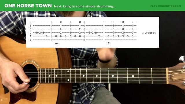 "One Horse Town" riffing on A-minor and C смотреть онлайн