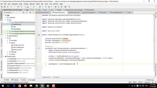 Xử lý phân trang RecyclerView trong Android (Pagination RecyclerView Type 2) - [Android Lists - #17 смотреть онлайн