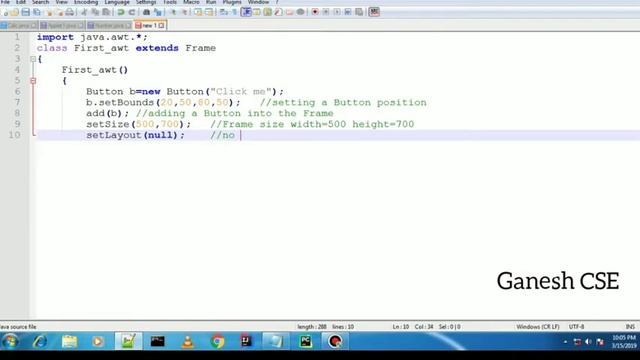 Advanced Java awt applet frame creation types смотреть онлайн