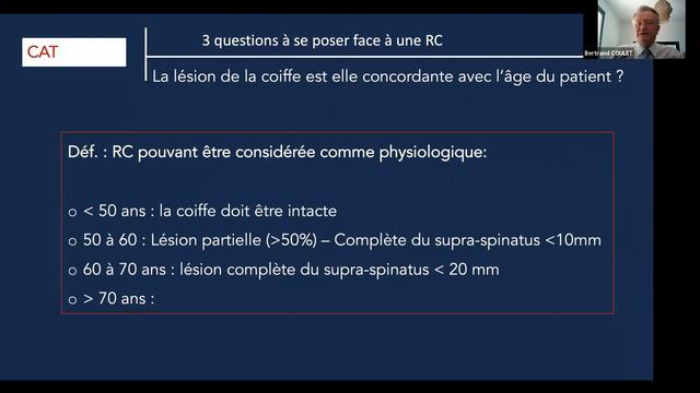 Pr Bertrand COULET   Chirurgie De La Coiffe Des Rotateurs Quelles Indications