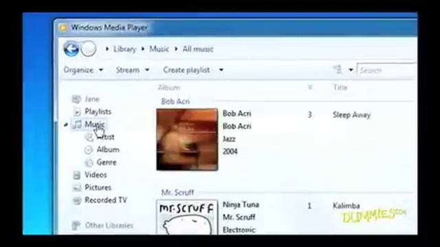 How to Play Music in Windwows 7 Media Player For Dummies смотреть онлайн