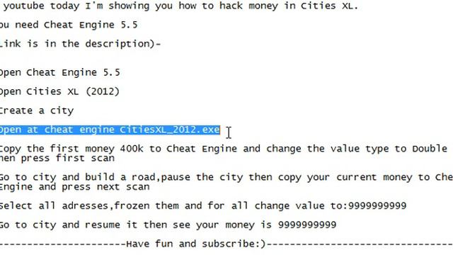 Cities XL 2012 Hack money with cheat engine 5.5 смотреть онлайн