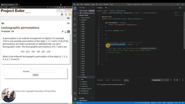 #24: Lexicographic Permutations - Project Euler смотреть онлайн