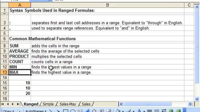 Excel 2003 Tutorial Formula Functions Microsoft Training Lesson 4.2 смотреть онлайн