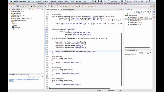REST API with Spring Boot - Return Custom HTTP Status Code from RESTful Web Service Endpoint смотреть онлайн