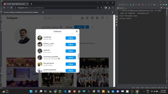 Instagram Follower BOT - Selenium Python ( Python BOT ) смотреть онлайн