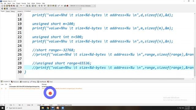 Primitive Data Types in C | Integer type | short | int | long | long long | C-89 | SreekanthDeva. смотреть онлайн