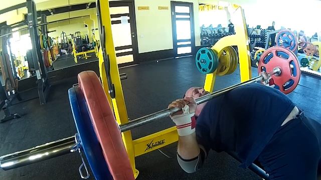 Д 1, Жим штанги лежа с паузой (1 сек.) на груди , 80 кг. смотреть онлайн