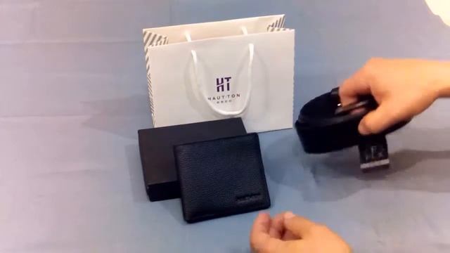 Подарок для мужчин. Кошелек и ремень из натуральной кожи смотреть онлайн