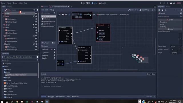 Godot Visual Scripting - How to rotate a 3d character (simplified) смотреть онлайн