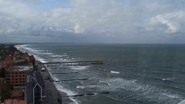 Колесо обозрения в Зеленоградске. Балтийское море. смотреть онлайн