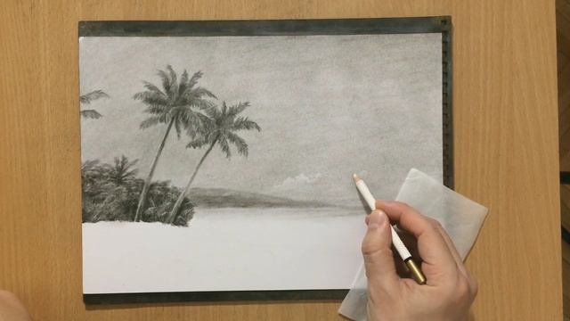 Charcoal Drawing of a Beach смотреть онлайн