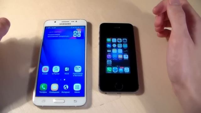 Samsung Galaxy J7 2016 vs iPhone 5S (HD) смотреть онлайн