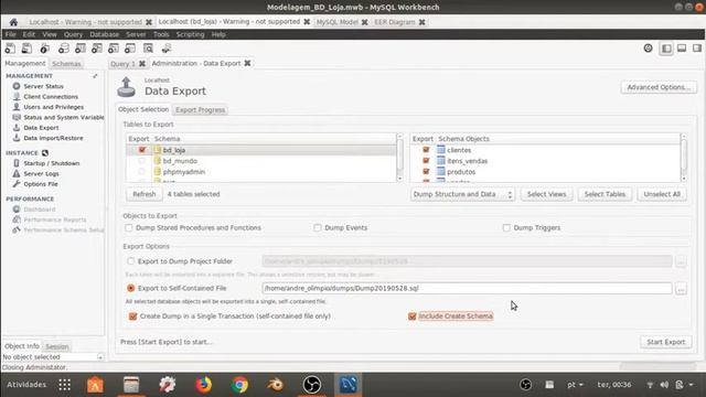 #05 - EXPORTAÇÃO e IMPORTAÇÃO de Banco de Dados utilizando o MySQL WORKBENCH смотреть онлайн