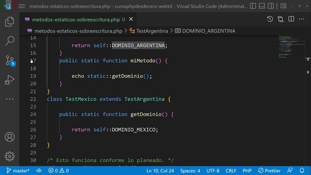 Overriding propiedades estáticas en PHP | Late Static Binding en PHP (parte 3) смотреть онлайн