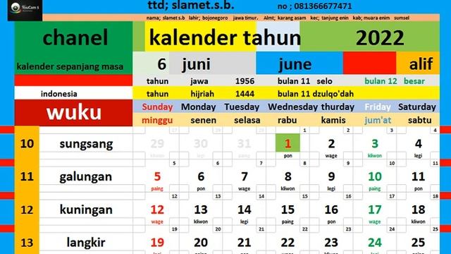 calendar 2022 complete pawukon - weton - java / hijri calendar market смотреть онлайн