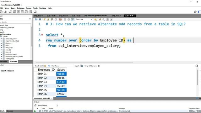 How can we retrieve alternate odd records from table in SQL | #sqlinterviewquestionsandanswers #sq смотреть онлайн