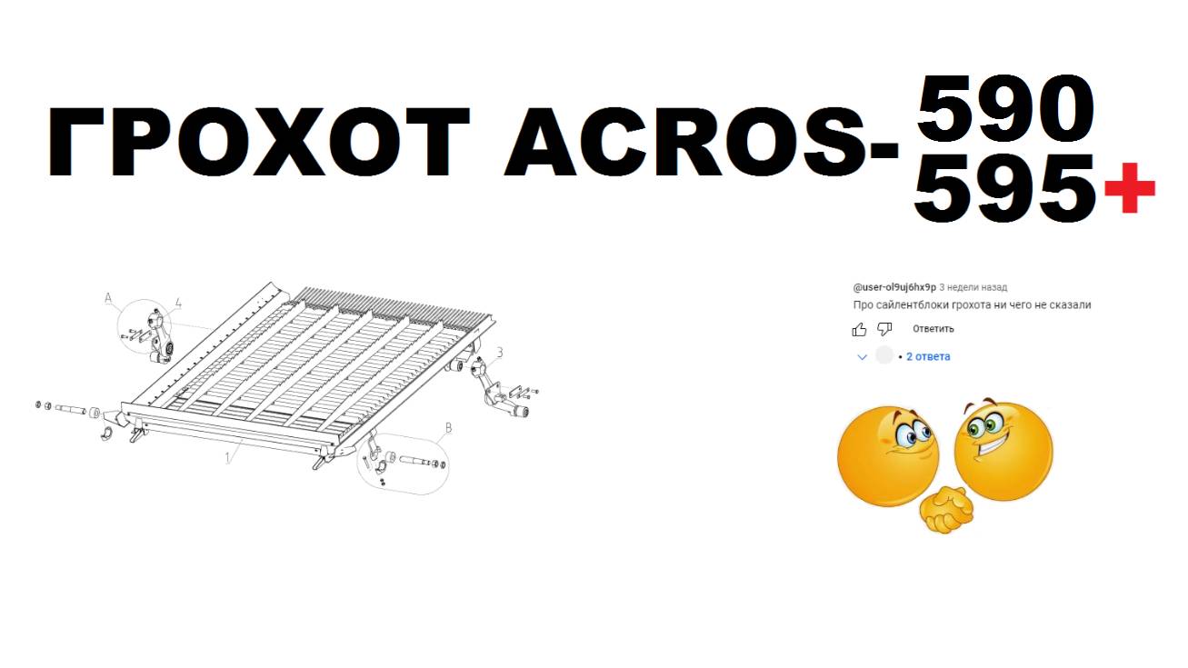 Грохот и сайлентблоки ACROS-590/595+