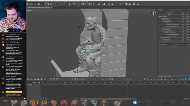 Дед-каскадёр. Анимация в Cascadeur + Blender #34 смотреть онлайн