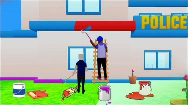 what if, policeman and jack paint the police station ? in dude theft wars. смотреть онлайн