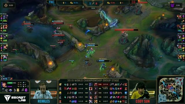 FNC vs CG | Day 2 S9 LoL Worlds 2019 Group Stage | Fnatic vs Clutch Gaming смотреть онлайн