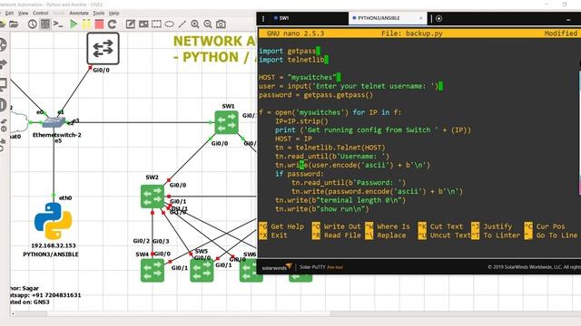 #4 How-to Configure Loopbacks, OSPF, BGP using PYTHON3/ANSIBLE for NETWORK AUTOMATION смотреть онлайн