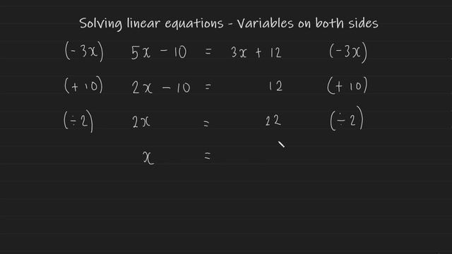 Solving linear equations with variables on both sides - GCSE Maths смотреть онлайн