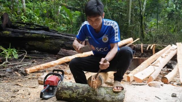 Family Farm, How to make roof iron for wooden floor next to the house, Building Farm, Free Bushcraf смотреть онлайн