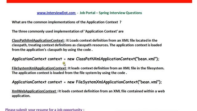 Spring interview question interviewdotcom job portal app context смотреть онлайн