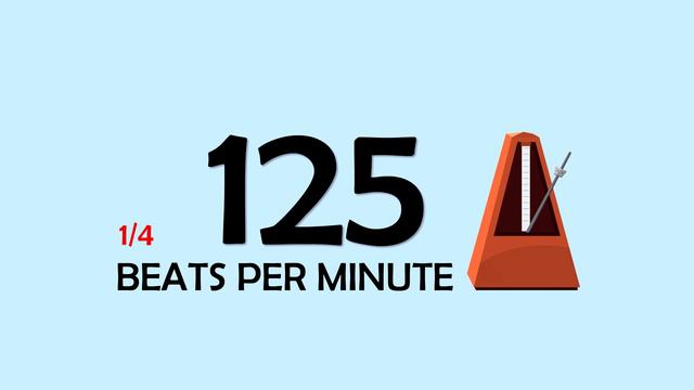125 BPM 1/4 Metronome смотреть онлайн