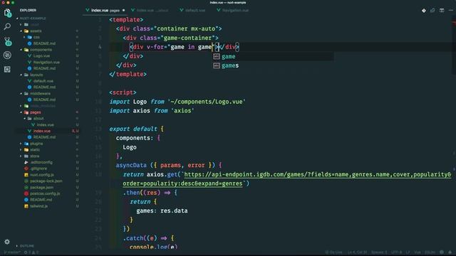 Nuxt.js Basics - Video Game Site & API смотреть онлайн