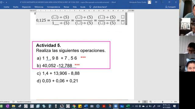 2020 11 09 LUNES 602 MATEMATICAS 7 55 AM PARTE 1 DE 2 смотреть онлайн