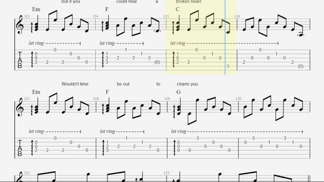 November Rain Acoustic TAB - Acoustic Fingerpicking Guitar Tabs (PDF + Guitar Pro)