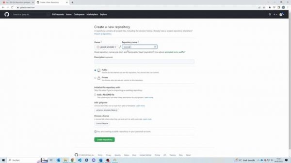 Git Tutorial - Repository aus existierendem Projekt initialisieren