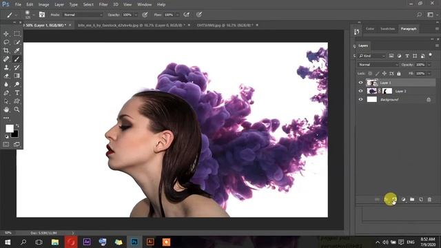 Photo portrait with smoke ink malayalam photoshop class смотреть онлайн