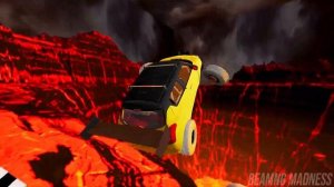 МАШИНА ПРЫГАЕТ В ЖЕРЛО ВУЛКАНА BeamNG Drive