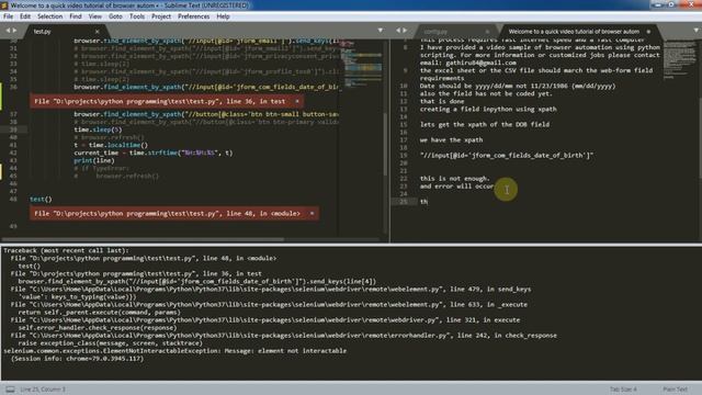 Browser automation using Python-selenium (web-form filling) смотреть онлайн