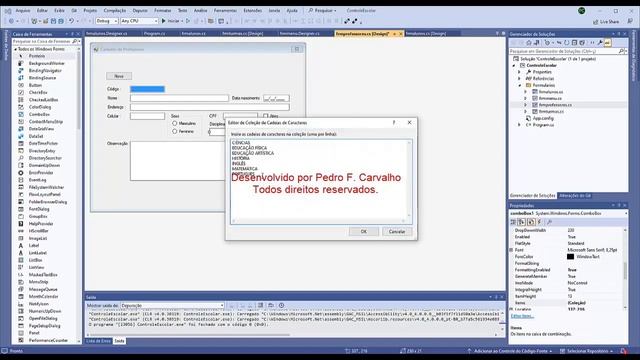 Aula 3 C# Criando formulários adicionais C# Windows Forms Controle Escolar смотреть онлайн