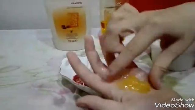 Пробую делать лизуна из шампуня и соли смотреть онлайн