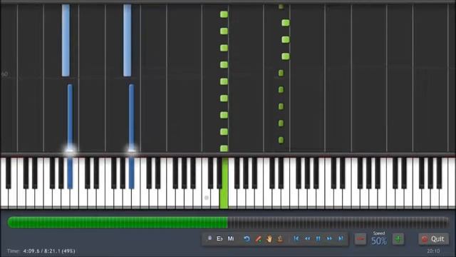 Fly Ludovico Einaudi Intouchables Piano Tutorial 50% Synthesia смотреть онлайн