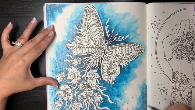 HOW I COLOUR – BACKGROUNDS IN COLOURING BOOKS | Using Watercolour Pencils | Adult Colouring смотреть онлайн