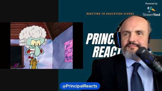 High School Principal Reacts - SpongeBob SquarePants S6E17 - "Professor Squidward" Reaction Video смотреть онлайн