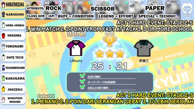 HAIKYUU TOUCH THE DREAM JP - EASILY 3 STAR KOGANEGAWA KANJI EVENT NORMAL & HARD MODE смотреть онлайн