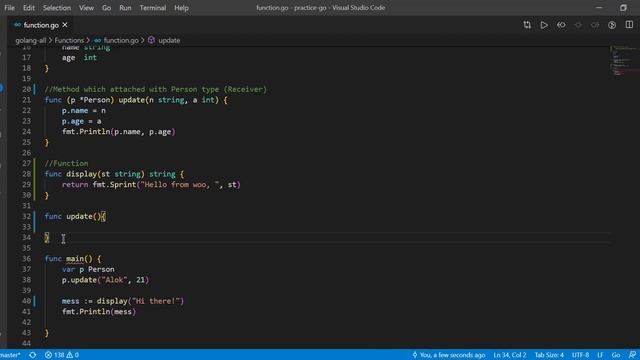 Methods in Golang | Methods and Functions difference | Alok Tripathi смотреть онлайн