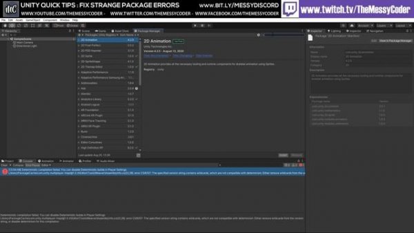 Unity Quick Tips - How to Fix Strange Package Manager Errors